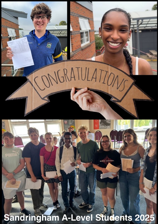 Congratulations Sandringham A-Level Students